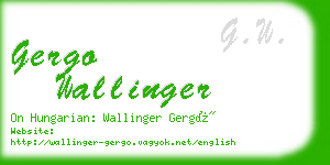 gergo wallinger business card